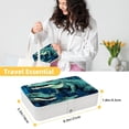 thumbnail image 5 of Crocodile Portable PU Leather Jewelry Display Organizer Box with Removable Compartment, 5 of 6