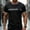 Black, variant on Mens Ringer Tshirt Casual Heavyweight Summer Crewneck Short Sleeve Graphic Tees Size 3XL White