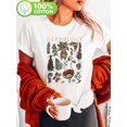thumbnail image 1 of Women'S Vintage Herbology T-Shirt, Floral Print Short Sleeve Crew Neck Top, Casual Knit Fabric with Slight Stretch, All-Season Clothing, 1 of 6