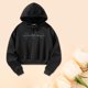 thumbnail image 1 of Sudadera con capucha recortada para mujer, cómoda sudadera con capucha, ropa de calle, jersey de moda, Tops, sudaderas con capucha de manga larga para XL, 1 of 8