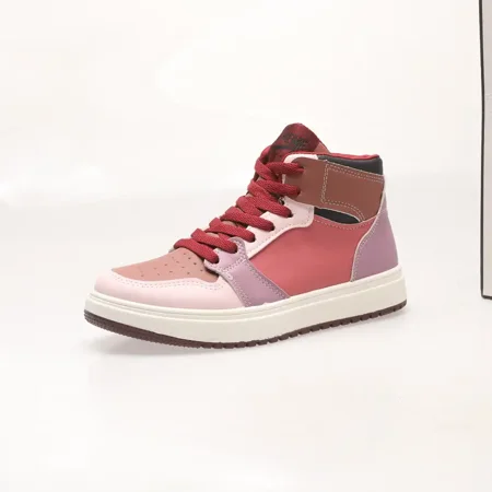

Women‘s Color-block High Top Lace-up Skate Shoes Soft Sole Casual Sports Shoes