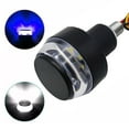 thumbnail image 2 of Universal Motorcycle Handlebar LED Turn Signal Lights 12V Amber Flashing Indicator Marker Grip Bar End Plugs for Scooter Cruiser Motorbike Accessories, 2 of 9