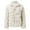 Beige, variant on Warm Women's Solid Short Padded Jacket Winter Hooded Quilted Coats White M
