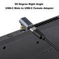 thumbnail image 2 of Adaptador USB-C macho a hembra AReme 90° 100W tipo C, paquete de 2, 2 of 6