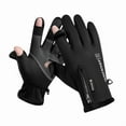 thumbnail image 6 of AuroraX Black Winter Convertible Fingerless Gloves Men Thermal Fleece Lined Thick Gloves Touchscreen Cold Weather Glove for Fishing Cycling Outdoor Sports, 6 of 6