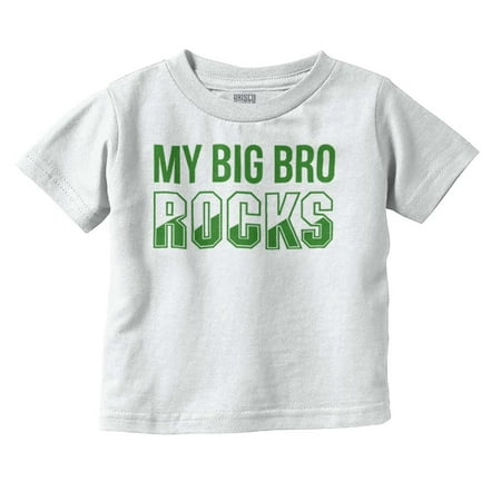 

Brother Youth Toddler T-Shirt Tees Tshirts My Big Bro Rocks Older Younger Son
