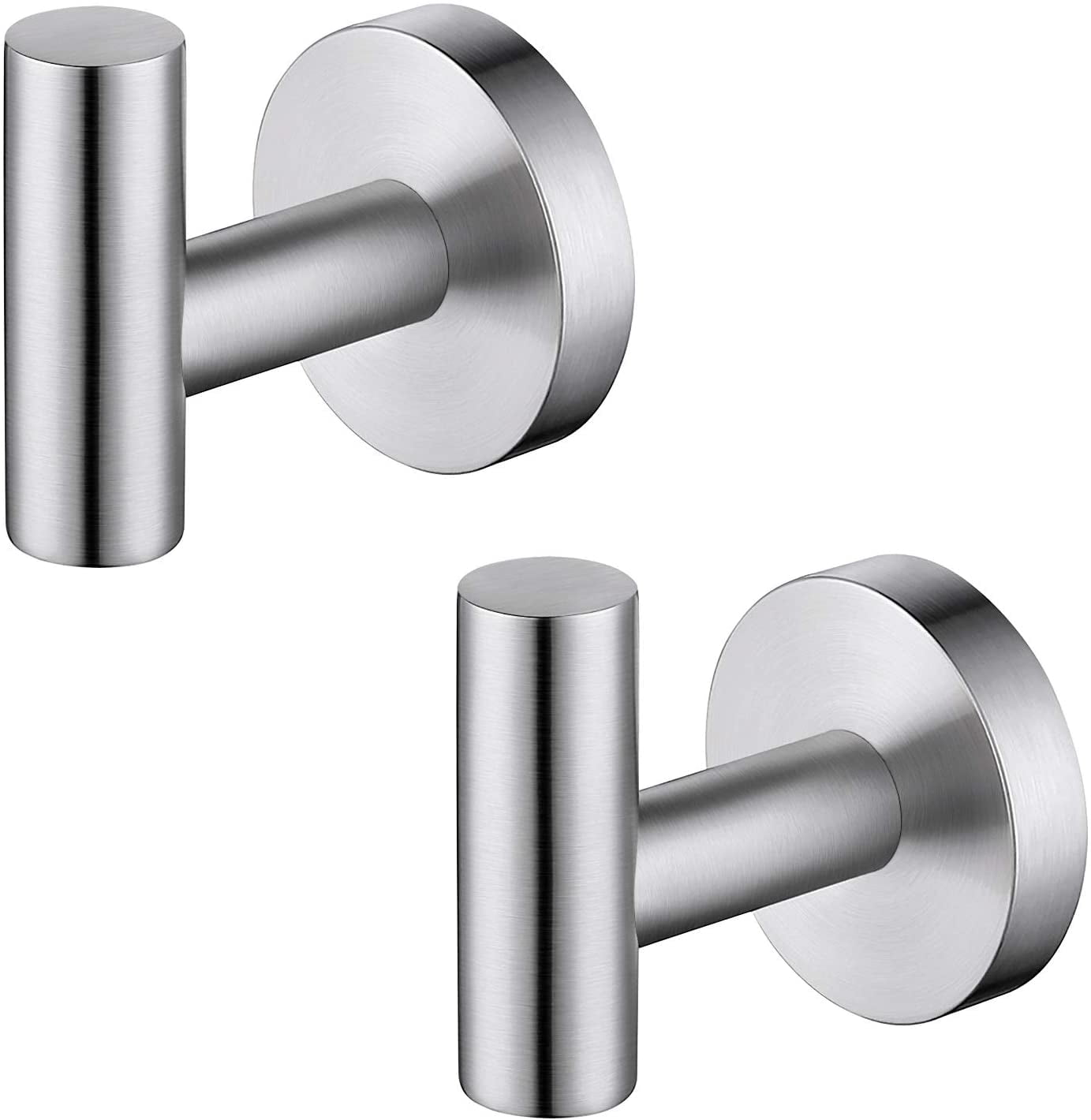 6Pcs Stainless steel adhesive door hook kitchen wall hanging towels bathroom V! 