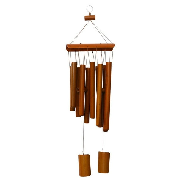 Orgue à vent - Carillon à vent musical accordé en musique Bois massif avec  6 tubes en