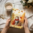 thumbnail image 3 of Welcome Fall Maine Coon Enjoys School Time Autumn Fall Leaves Spiral Bound Journal Cat Lover Kitten Owner Gifts 5x7in Spiral Notebook - 02013, 3 of 5