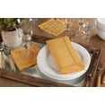 thumbnail image 4 of SARO  22 in. Square Classic Hemstitch Border Dinner Napkin  Mustard - Set of 12, 4 of 4
