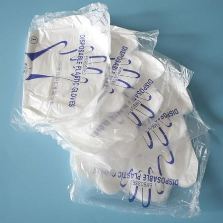 

Clearance! 100 One-time Plastic One-time Glove Thicken One-time Gloves for Kitchen Baking Room Party