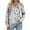 0324-Gris, variante sur Ailaofu Hauts Habillés pour Femmes Col en V Manches Longues Chemises Amples Manches Longues Blouses de Travail Décontractées Automne Vêtements Stylés