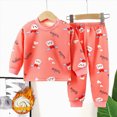 thumbnail image 2 of NOLDARES Toddler Girl 2-piece Clothes Set Infant Girl Cotton Long Sleeve Shirt and Pant Fall Winter Outfit for Baby Girl(C,3-4 Y), 2 of 4