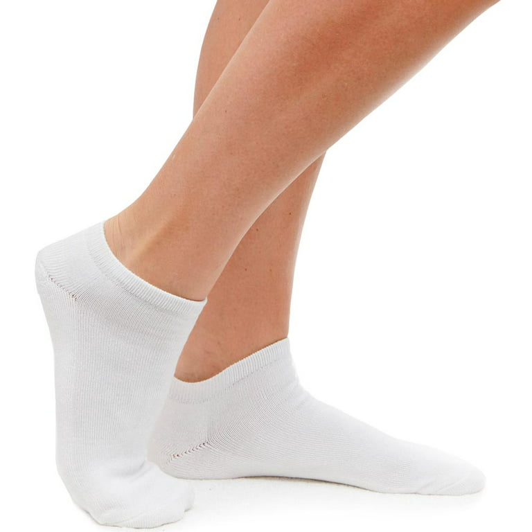 12 Pairs Womens Ankle Socks Low Cut Fit Crew Size 9-11 Sports White Footies