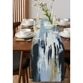 thumbnail image 2 of Hokiten Table Runners 60 Inches Long Dress Scarves, Abstract Blue Black Farmhouse Kitchen/Dining Table Runner, Small Coffee Tablerunners, Vintage Simple Oil Painting Art 13x60 Inch, 2 of 7