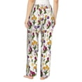 thumbnail image 3 of Xecao Tulips Flowers Women's Straight Lounge Pajama Pants: The Epitome of Relaxed Sleepwear, 3 of 9