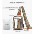 thumbnail image 6 of Tinyat Clear Sling Bag for Women Waterproof Transparent Crossbody Bag for men with Adjustable Strap for Stadiuml, 6 of 7