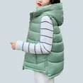 thumbnail image 5 of Brondbend Women’s Jackets Coat Womens Hooded Sleeveless Pocket Zipper Outerwear Solid Color Stylish Loose Fit Coats Lady Work Tops Green, 5 of 6