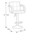 thumbnail image 3 of Banco Dama Tapizado en Tela Gris | Banco Alto para Barra, Cocina o Bar con Diseño Moderno, 3 of 3