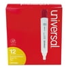 Universal Dry Erase Marker, Bullet Tip, Red, Dozen -UNV43682
