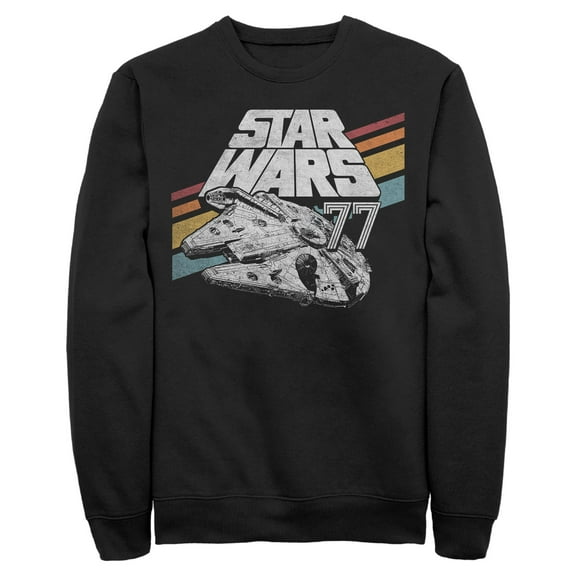 Mens Star Wars Retro 77 Millennium Falcon Stripes Sweatshirt
