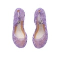 thumbnail image 1 of EeaseMX 1 par de hermosas sandalias de plástico color gelatina para niñas pequeñas, talla 29, color morado, 1 of 8
