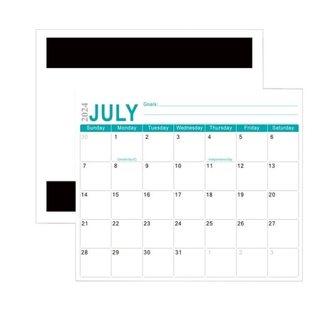 

miaomiaoke Calendar 2024 English Version Calendar 18 Months English Magnetic Refrigerator Sticker Calendar Monthly Plan