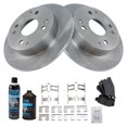 thumbnail image 2 of TRQ Semi-Metallic Rear Brake Pad & Rotor Kit w/Fluids for Acura CL Honda Accord BKA17000, 2 of 5