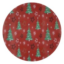 Red Christmas Tree Pattern Round Blanket,Comfortable Soft Flannel Throw Blanket,All Season,Warm Lightweight Blankets for Sofa Bed Couch Living Room Chair 60"x60"