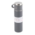 thumbnail image 3 of Botella térmica de acero inoxidable con aislamiento al vacío de 500 ml, portátil, para exteriores, color gris, 3 of 14