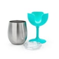 thumbnail image 2 of Camco Life Is Better at the Campsite 8oz Wine Tumblers | Kitchen Grade Stainless Steel, Pink and Teal | 2-Pack (51915), 2 of 10