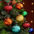 thumbnail image 4 of Adornos navideños, estante indio, cristal multicolor, 8 cm, 6 piezas, 4 of 8