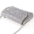 thumbnail image 1 of Bolsos de sobre de diamantes de imitación 2023 Mini bolsos de noche de cuero PU para mujer (plata) Ndcxsfigh Para Estrenar, 1 of 8