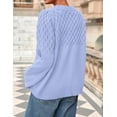 thumbnail image 4 of Suéter PRETTYGARDEN Oversized de Punto Trenzado Azul Claro Talle S, 4 of 8