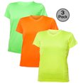 thumbnail image 1 of Blank Activewear Lot de 3 T-Shirts pour Femmes, Tissu de Performance à Séchage Rapide, 1 of 4