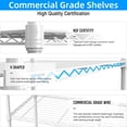 thumbnail image 4 of MIDODO 5 Tier Storage Rack, Heavy Duty, Metal Wire Shelving Units with 4 Feet & 5 Shelf Liners for Balcony, Supermarket, Warehouse, 4 of 8