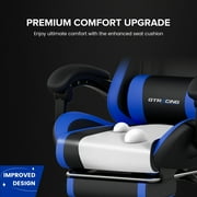 GTRACING Ergonomic GTWD-200 Gaming and Office Chair with Adjustable Pillows and Footrest, Blue