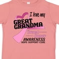 thumbnail image 4 of Inktastic I Love My Great Grandma- Breast Cancer Awareness- Hope, Support, Love Boys or Girls Toddler T-Shirt, 4 of 5