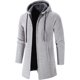 thumbnail image 1 of chamarra con capucha para hombre, con cierre, forro polar, abrigada con forro de sherpa, para invierno, gabardina con bolsillo, 1 of 11