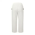 thumbnail image 4 of SIYUDAN Women Pants Business Casual Pants For Women White Adult Baggy Pants Women Womens Loose Pants Elastic Pants For Women With Pockets Summer Pants For Women 2025, 4 of 6
