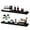 Black, variant on Solid Wood Floating Shelves for Wall 16 inch Bathroom Hanging Wall Shelves Set of 2 for Living Room Bedroom Kitchen Farmhouse 16x6.7 inch - Black