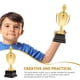 thumbnail image 3 of KAKOWELY Trofeo dorado para niños Trofeo de plástico para niños Premio para fiestas infantiles Trofeo de plástico Juguete, 3 of 5