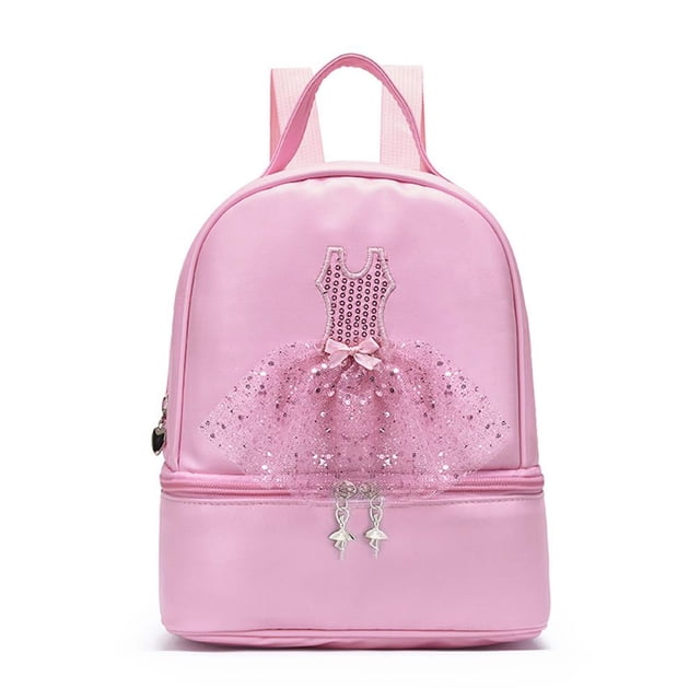 Una encantadora mochila para niñas para libros y sueños. Aventura escolar de princesas bailarinas