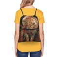 thumbnail image 4 of Naloa Majestic Cosmic Lion Drawstring Backpack String Bag Cinch Water Resistant for Gym Shopping Sport Yoga, 4 of 6