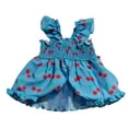 thumbnail image 3 of Oodles Blue Tart Cherries Spring Ruffled Dog Dress, XS, 3 of 12