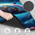 thumbnail image 3 of Naloa Vintage Colorful Patterned Dolphin Car Foot Mat Set of 4 Pieces - Universal Floor Liner Neoprene Full Set Floor Mats for Cars Trucks SUV, 3 of 7