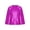 Hot Pink, variant on iiniim Girls Long Sleeve T-Shirt Shiny Metallic Dance Performance Tee Holographic Party Tops Dancewear Red 9-10