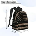 thumbnail image 5 of Horeoi American Flag with Desert Camouflage Print Casual Backpack for School Work Travel Hiking with Laptop Compartment and Side Pockets Lightweight Design, 5 of 6