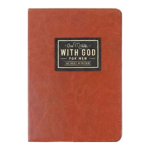 2026 One Minute with God Daily Devotional for Men, 365 days of daily prayer brown book