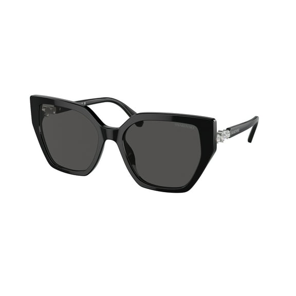 Swarovski SK 6016 Plastic Womens Irregular Sunglasses Black 56mm Adult